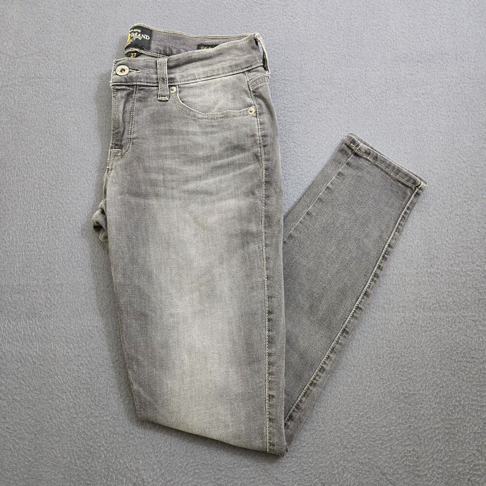 Lucky Brand Women 4/27 Faded Black Gray Low Rise Charlie Jeggings